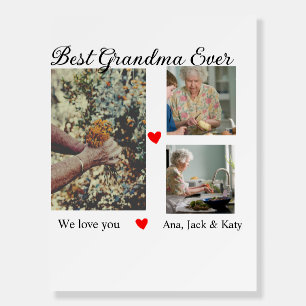 Best Grandma ever photo collage we love you name Foam Board