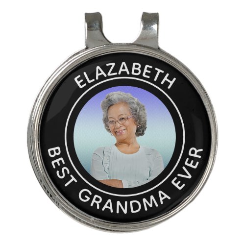  Best Grandma Ever Photo Golfer Personalize     Golf Hat Clip