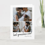 best grandma ever photo Mother's Day card<br><div class="desc">A simple yet bold photo Mother's Day card for grandma (or mimi or nona or Gigi,  etc) with three photos and best grandma ever editable text.</div>