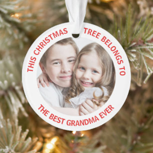 Best Grandma Ever Photo Ornament