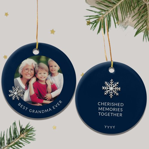 Best Grandma Ever Photo Ornament