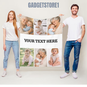 Best Grandma Ever Photo Personalized Grandparent Fleece Blanket