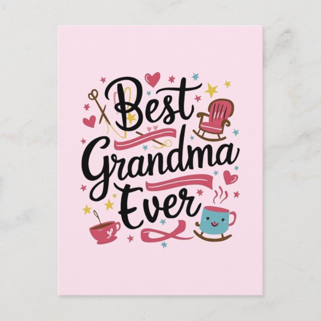 Best grandma ever postcard (Front)