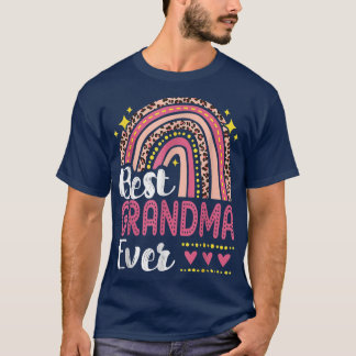Best Grandma Ever Rainbow Leopard Mothers Day Mom  T-Shirt