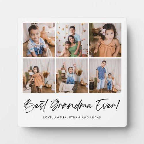 Best Grandma Ever Six Photo Plaque