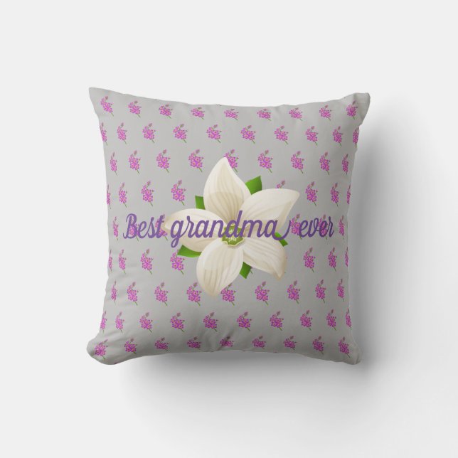 Best grandma ever throw pillow (Front)
