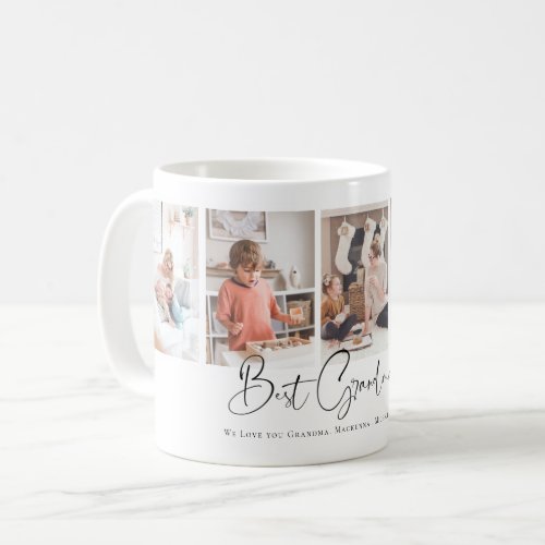 Best Grandma Ever We Love you Family Photo Collage Coffee Mug