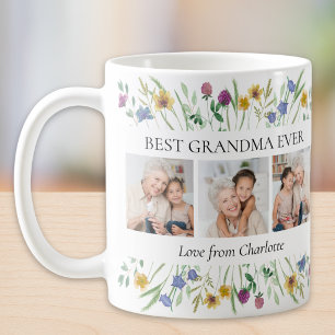 Best Grandma Ever Wildflower Photo Coffee Mug