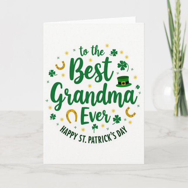 Best Grandma Faux Gold Foil Card (Front)