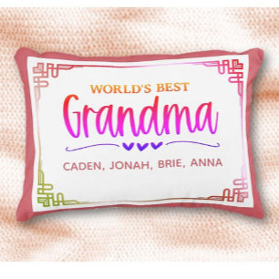 Best Grandma Gift! Personalized Accent Pillow