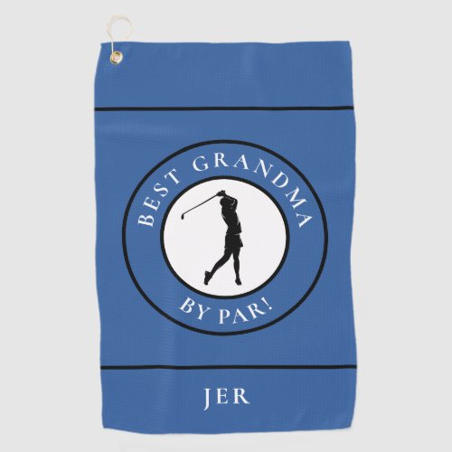 Best Grandma Golfer Monogrammed Sports Pro Blue Golf Towel