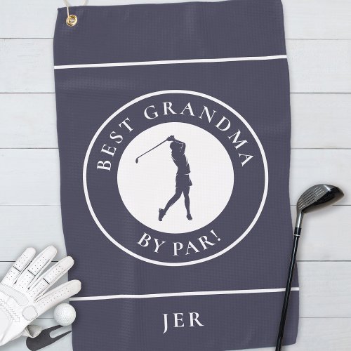 Best Grandma Golfer Monogrammed Sports Pro Blue Golf Towel