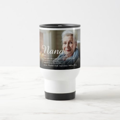 Best Grandma Grandmother Definition Script Photo Travel Mug