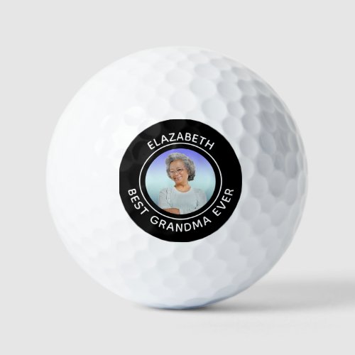 Best Grandma Grandmother Ever Photo Golfer Custom Golf Balls