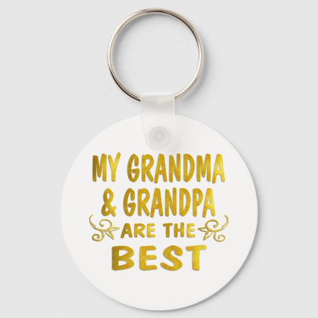 Best Grandma & Grandpa Keychain (Front)