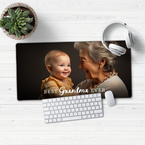 Best Grandma Granparent Photo Desk Mat