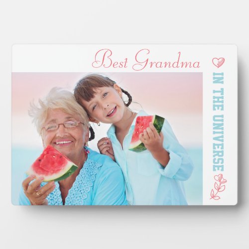 Best Grandma in the Universe Photo Plaque