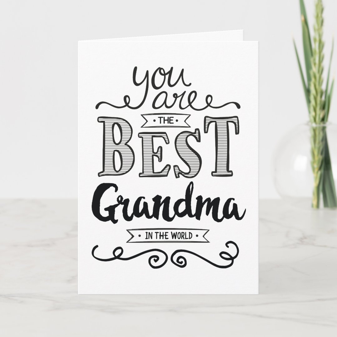 Best Grandma in the World Birthday Card | Zazzle