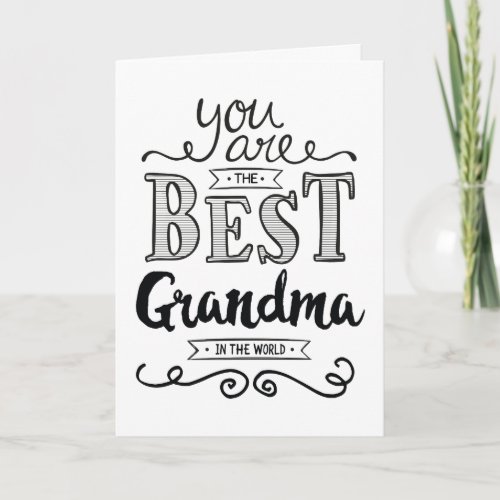 Best Grandma in the World Birthday Card