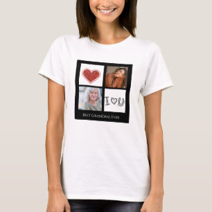 Best Grandma Photo Collage T-Shirt