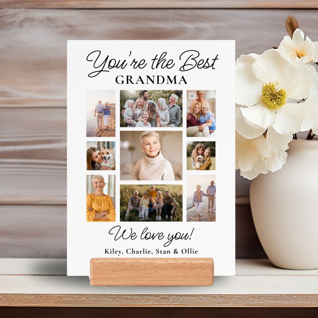 Best Grandma Photo Collage With Grandkids Names Holder (Creator Uploaded)