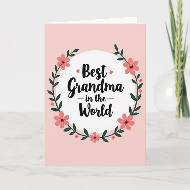 Best Grandma Script Card (Front)
