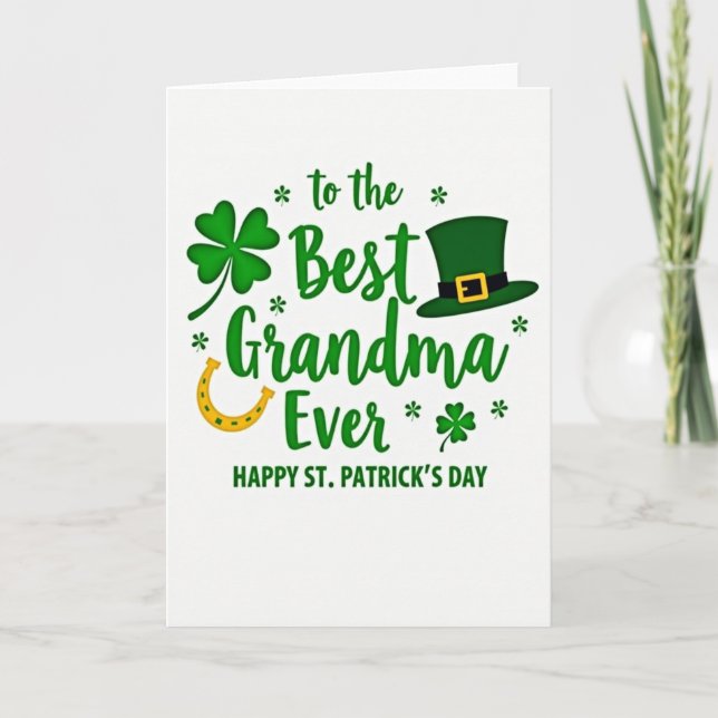Best Grandma St Patricks Day Card (Front)