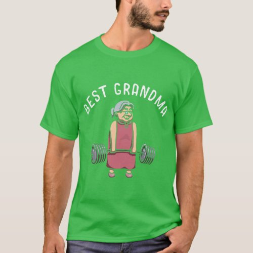 Best Grandma Weightlifter Bodybuilder Grandmother  T_Shirt