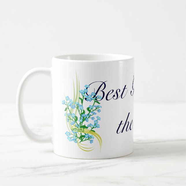 Best Grandma with Forget-me-nots Mug (Left)