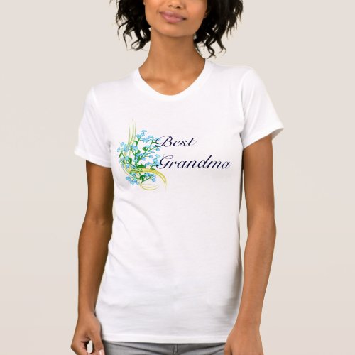 Best Grandma with Forget_me_nots T_Shirt