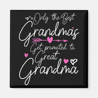 Best Grandmas Get Promoted To Great Grandma Mother Magnet