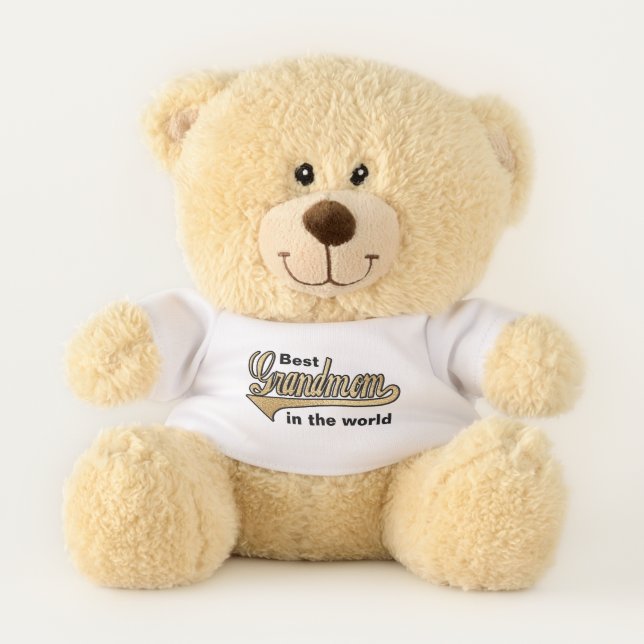 "Best Grandmom Teddy" Sherman Teddy Bear (Front)