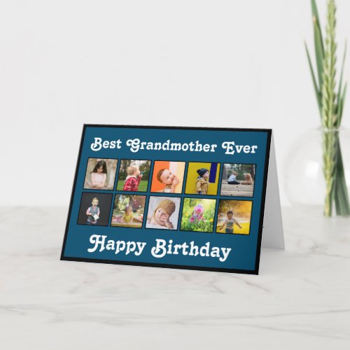 Best Grandmother Birthday Photo Collage Template