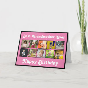 Best Grandmother Birthday Photo Collage Template