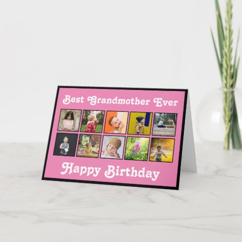 Best Grandmother Birthday Photo Collage Template