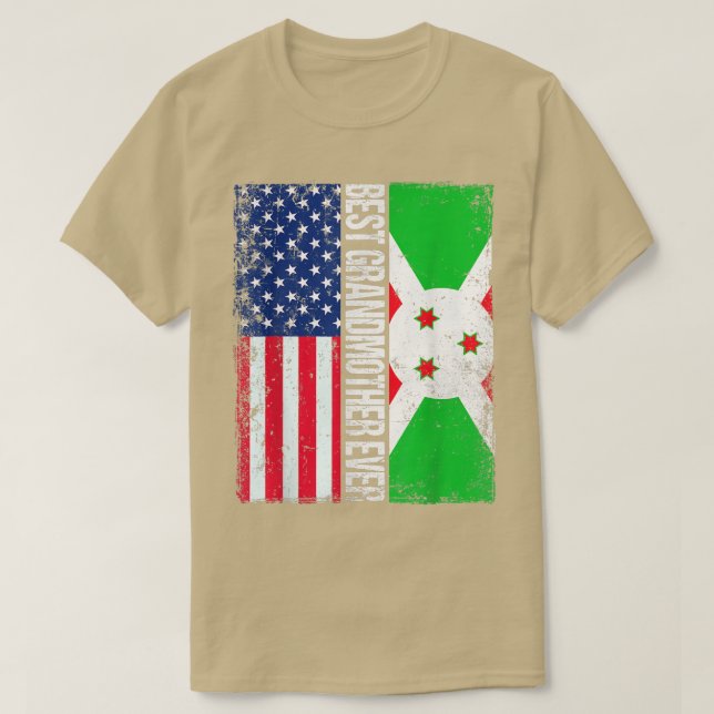 Best Grandmother Ever Funny Mother's Day Burundi U T-Shirt (Design Front)
