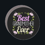 Best Grandmother Ever - Pink Floral Car Magnet<br><div class="desc">Best Grandmother Ever quote with delicate pink floral flowers and feminine typography lettering. > Use for Grandparent's Day - cute for the world's best grandma,  abuela,  meemaw or blessed Nana.  > Personalize it! Add custom name,  photo,  or text.</div>