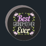 Best Grandmother Ever - Pink Floral Car Magnet<br><div class="desc">Best Grandmother Ever quote with delicate pink floral flowers and feminine typography lettering. > Use for Grandparent's Day - cute for the world's best grandma,  abuela,  meemaw or blessed Nana.  > Personalize it! Add custom name,  photo,  or text.</div>