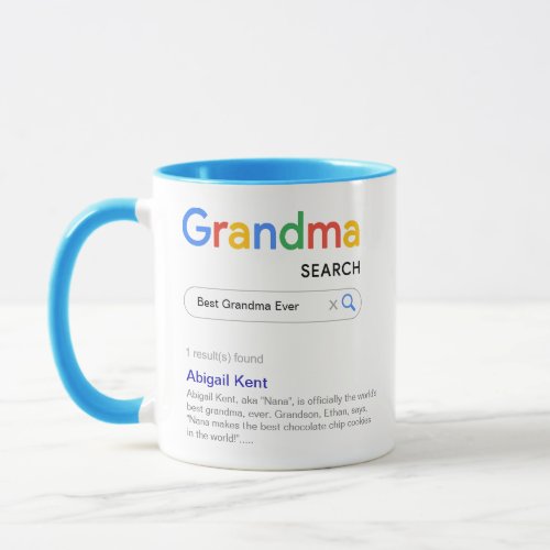 Best Grandmother Ever Search Engine Results Mug