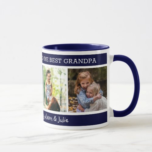  Best Grandpa 4 Photo Collage Happy Fathers Day  Mug