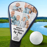 Best GRANDPA By Par - Custom 4 Photo Collage Golf Head Cover