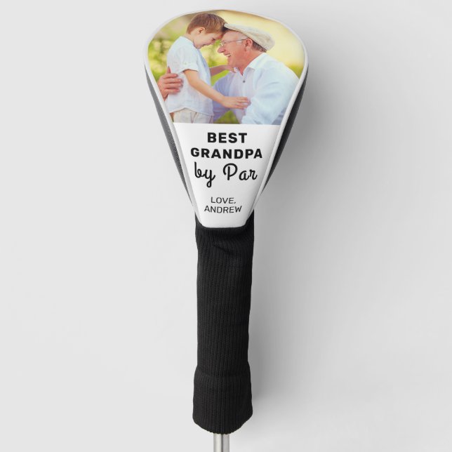 Best Grandpa By Par Custom Photo Fathers Day Golf Head Cover