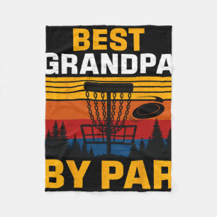Best Grandpa By Par Disc Golf Player Fleece Blanket