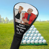 Best Grandpa By Par Custom Photo Fathers Day Golf Head Cover