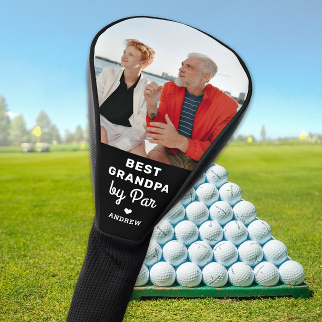 Best GRANDPA By Par Father's Day Custom Photo Golf Head Cover (Creator Uploaded)