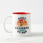Best Grandpa By Par Fathers Day Retro Custom Daddy Two-Tone Coffee Mug<br><div class="desc">Retro Best Grandpa By Par design you can customize for the recipient of this cute golf theme design. Perfect gift for Father's Day or grandfather's birthday. The text "GRANDPA" can be customized with any dad moniker by clicking the "Personalize" button.</div>