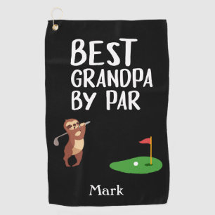 Best Grandpa by Par for Grandfather  Golf Towel