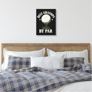 Best Grandpa By Par Funny Canvas Print