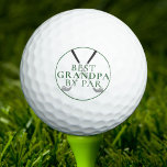 BEST GRANDPA BY PAR Funny Green Golf Clubs Balls<br><div class="desc">For the special golf-enthusiast grandfather, give this gift of a set of golf balls with the funny saying BEST GRANDPA BY PAR in an editable green text color and white. Great gift for the golfer grandpa for Grandparents Day, Father's Day, his birthday or a holiday. ASSISTANCE: For help with design...</div>