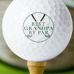 BEST GRANDPA BY PAR Funny Green Golf Clubs Golf Balls<br><div class="desc">For the special golf-enthusiast grandfather, give this gift of a set of golf balls with the funny saying BEST GRANDPA BY PAR in an editable green text color and white. Great gift for the golfer grandpa for Grandparents Day, Father's Day, his birthday or a holiday. ASSISTANCE: For help with design...</div>